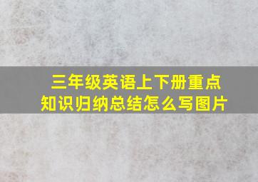 三年级英语上下册重点知识归纳总结怎么写图片