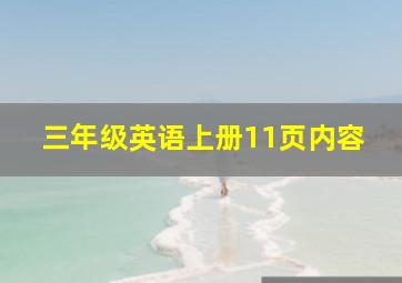 三年级英语上册11页内容