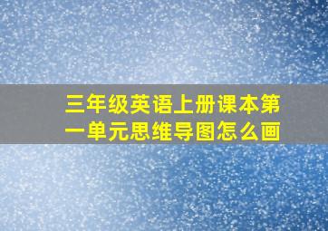 三年级英语上册课本第一单元思维导图怎么画