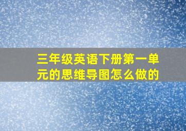 三年级英语下册第一单元的思维导图怎么做的