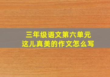 三年级语文第六单元这儿真美的作文怎么写