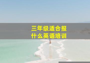 三年级适合报什么英语培训