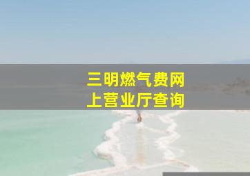 三明燃气费网上营业厅查询