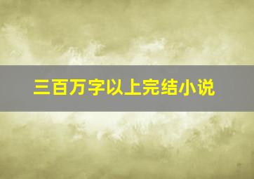 三百万字以上完结小说