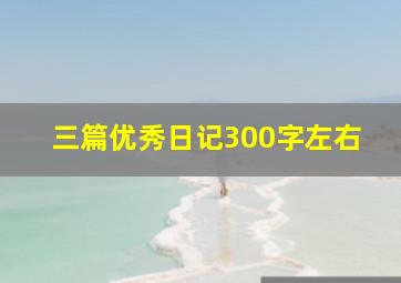 三篇优秀日记300字左右