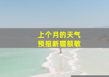 上个月的天气预报新疆额敏