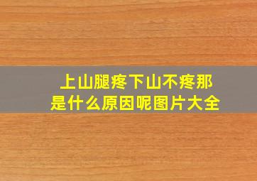 上山腿疼下山不疼那是什么原因呢图片大全