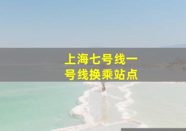 上海七号线一号线换乘站点