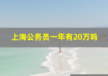 上海公务员一年有20万吗