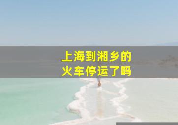 上海到湘乡的火车停运了吗