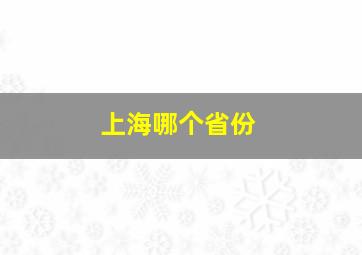 上海哪个省份