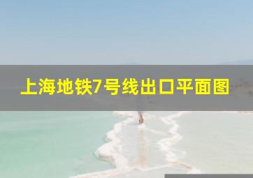 上海地铁7号线出口平面图