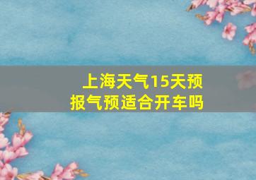 上海天气15天预报气预适合开车吗