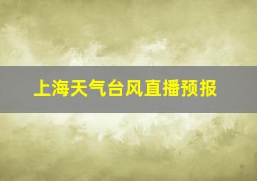 上海天气台风直播预报