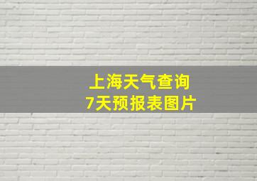 上海天气查询7天预报表图片