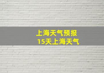 上海天气预报15天上海天气