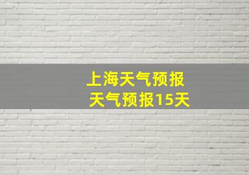 上海天气预报天气预报15天