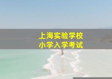 上海实验学校小学入学考试