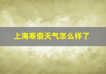 上海寒假天气怎么样了