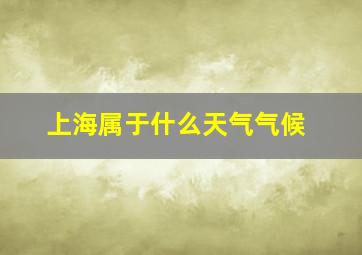 上海属于什么天气气候