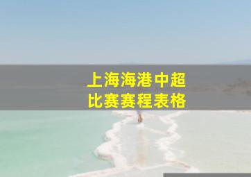 上海海港中超比赛赛程表格