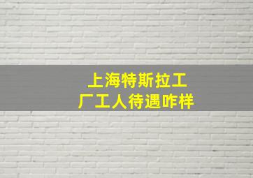 上海特斯拉工厂工人待遇咋样