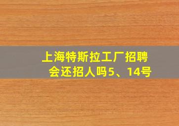 上海特斯拉工厂招聘会还招人吗5、14号