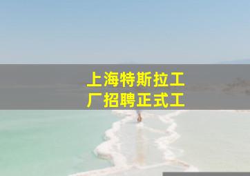 上海特斯拉工厂招聘正式工