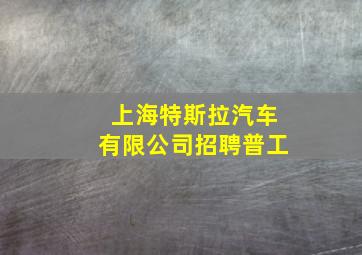 上海特斯拉汽车有限公司招聘普工