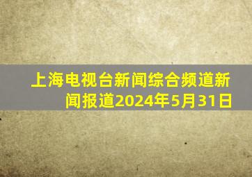 上海电视台新闻综合频道新闻报道2024年5月31日