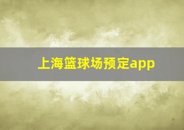 上海篮球场预定app