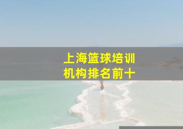 上海篮球培训机构排名前十