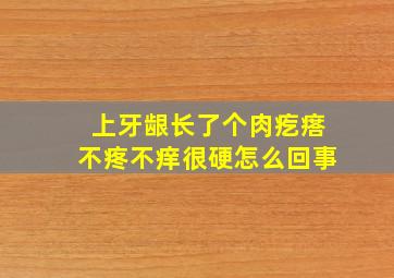 上牙龈长了个肉疙瘩不疼不痒很硬怎么回事