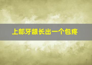 上部牙龈长出一个包疼