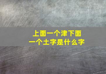 上面一个津下面一个土字是什么字