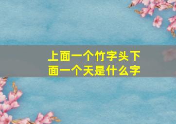 上面一个竹字头下面一个天是什么字