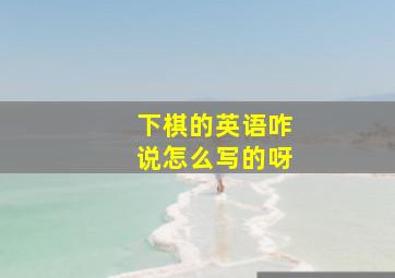 下棋的英语咋说怎么写的呀