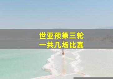 世亚预第三轮一共几场比赛