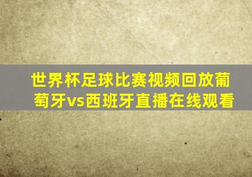 世界杯足球比赛视频回放葡萄牙vs西班牙直播在线观看