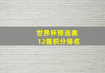 世界杯预选赛12强积分排名