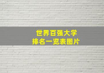 世界百强大学排名一览表图片