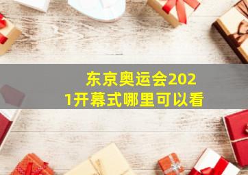 东京奥运会2021开幕式哪里可以看