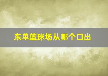 东单篮球场从哪个口出