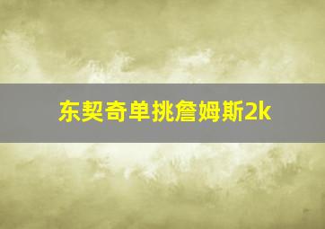 东契奇单挑詹姆斯2k