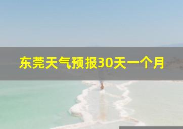 东莞天气预报30天一个月