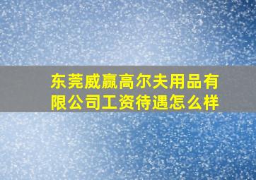 东莞威赢高尔夫用品有限公司工资待遇怎么样