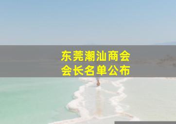 东莞潮汕商会会长名单公布