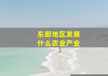 东部地区发展什么农业产业