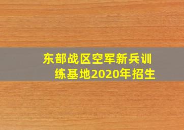 东部战区空军新兵训练基地2020年招生