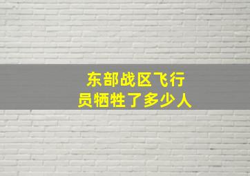 东部战区飞行员牺牲了多少人